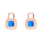 Nova diamond set earrings attachments set with a cushion shaped Swiss Blue Topaz Gardiner Brothers