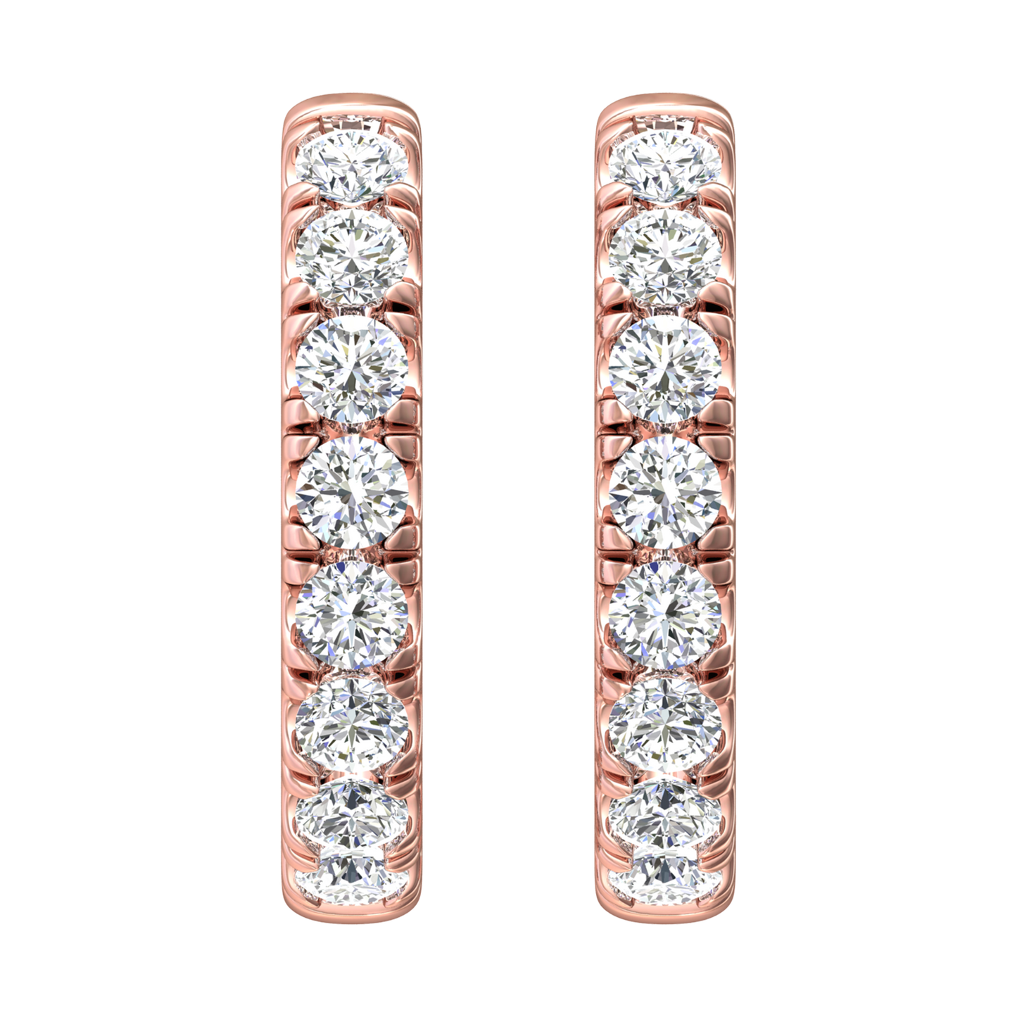 Nova diamond set hoop earrings Gardiner Brothers