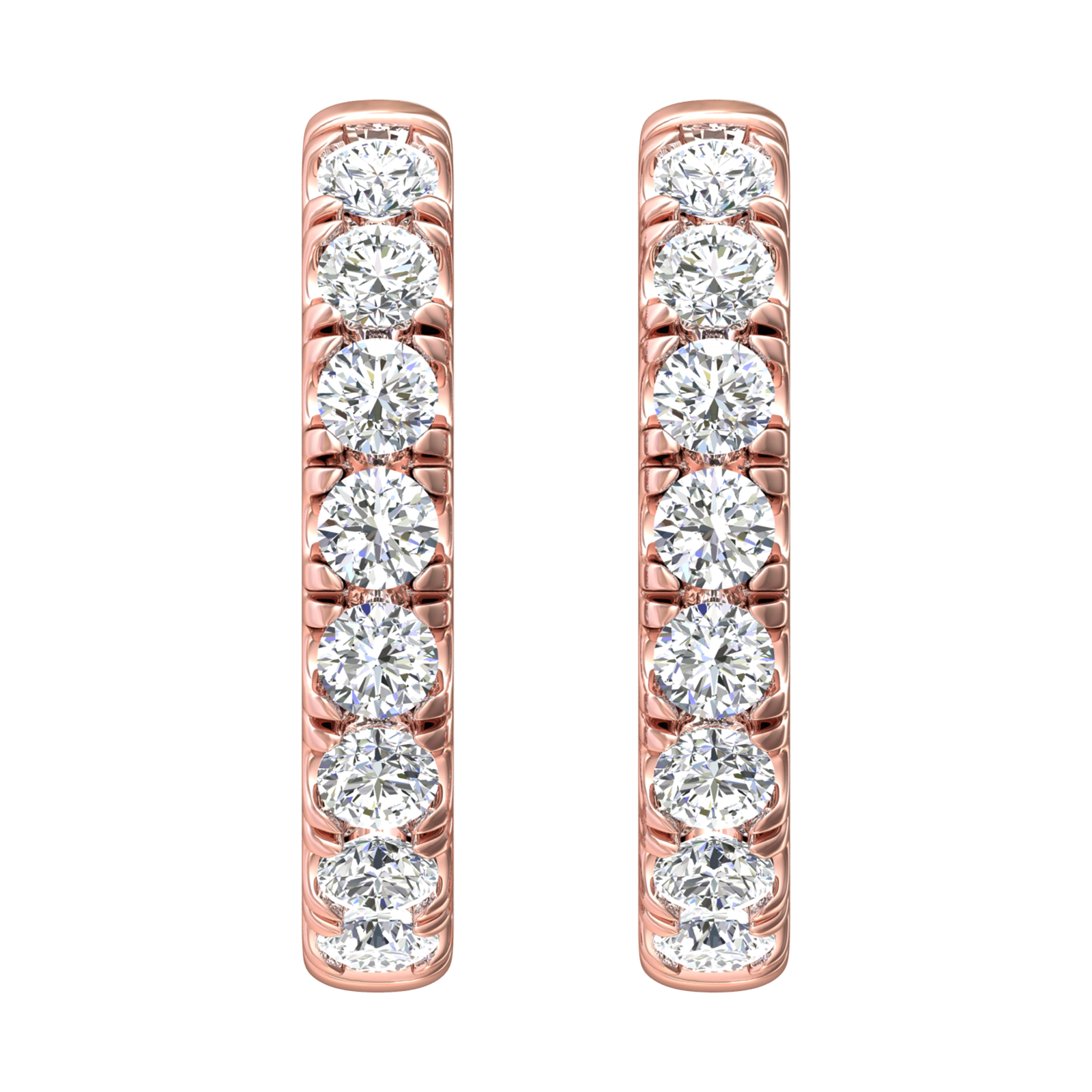 Nova diamond set hoop earrings Gardiner Brothers