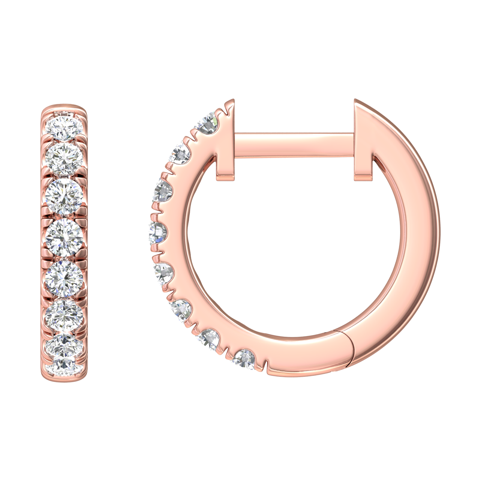 Nova diamond set hoop earrings Gardiner Brothers