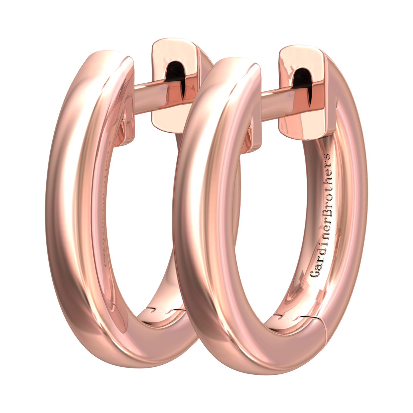 Nova plain hoop earrings Gardiner Brothers 12mm Rose Gold