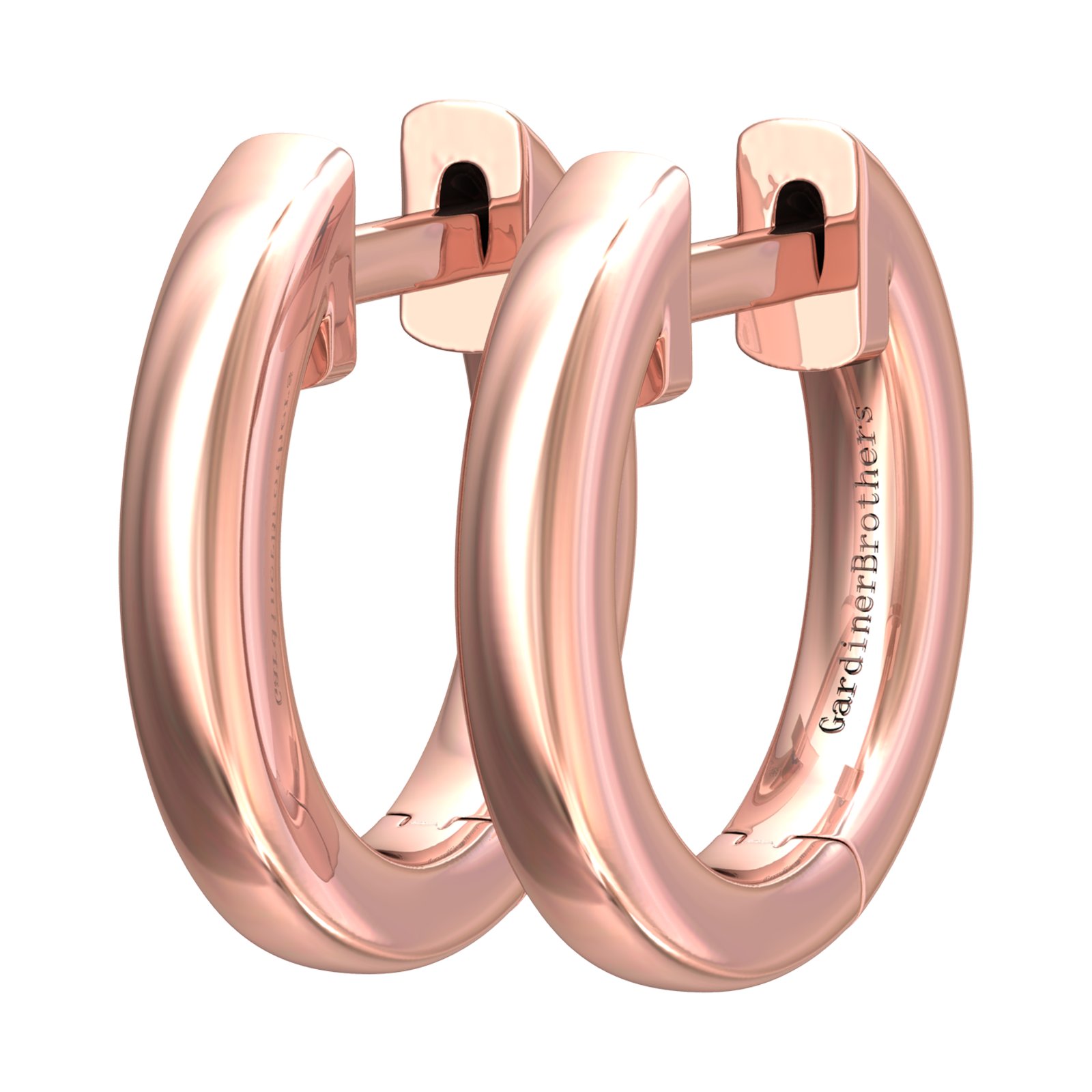 Nova plain hoop earrings Gardiner Brothers 12mm Rose Gold