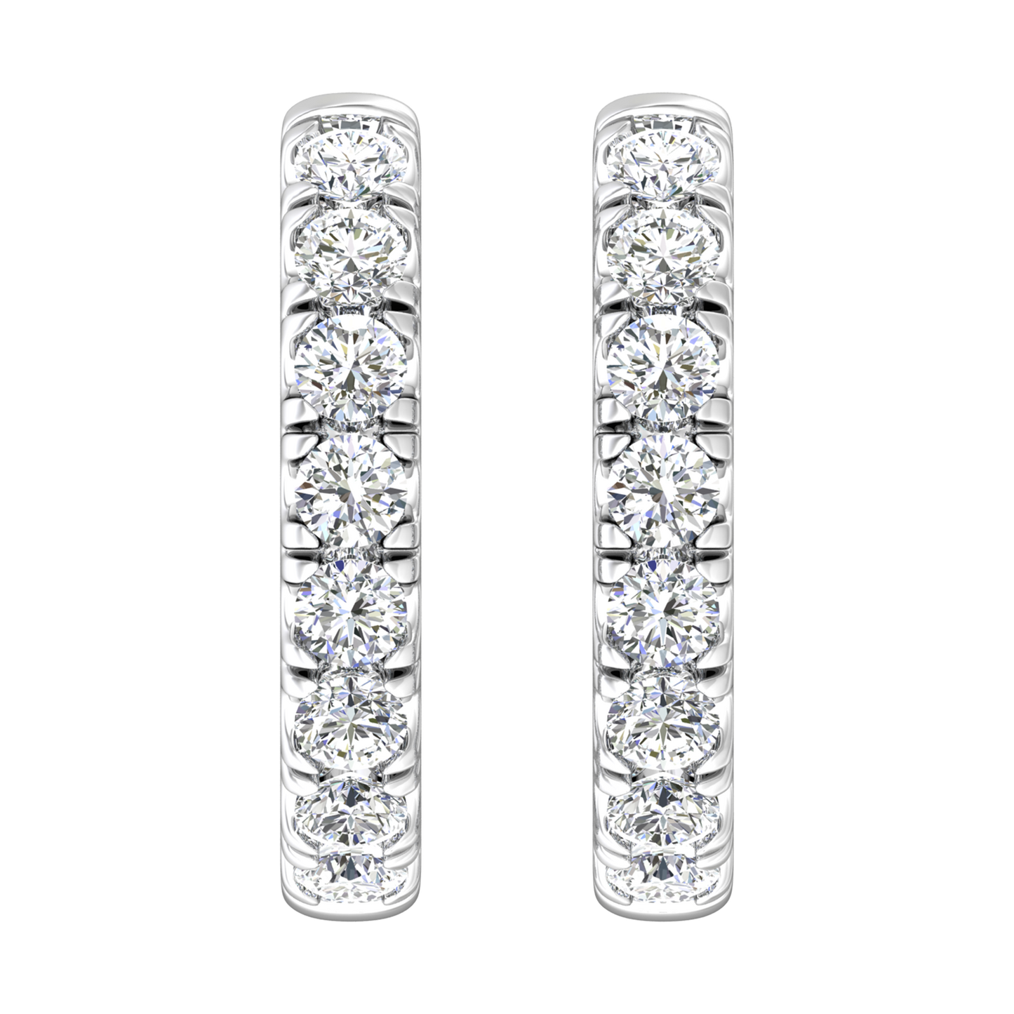 Nova diamond set hoop earrings Gardiner Brothers