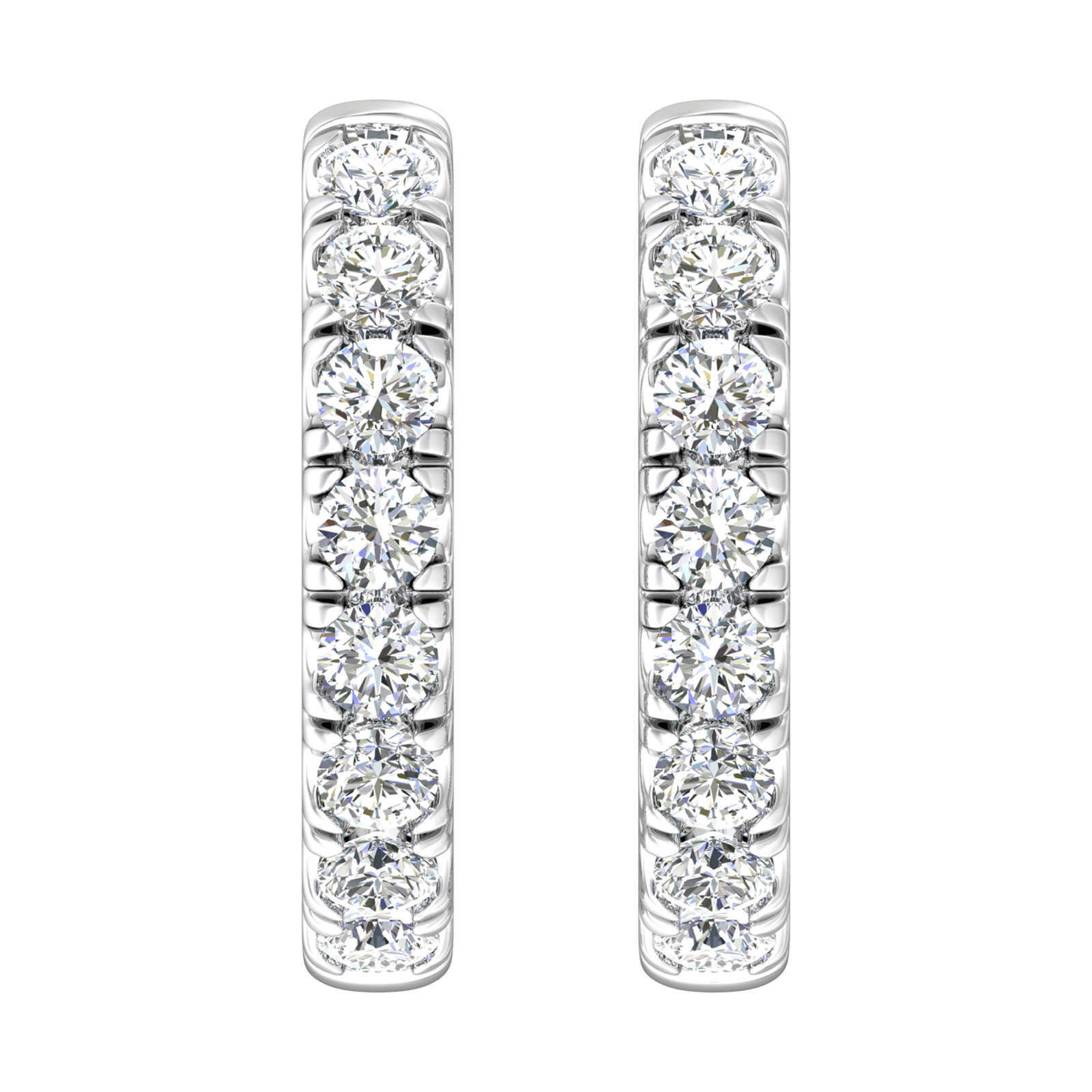 Nova diamond set hoop earrings Gardiner Brothers