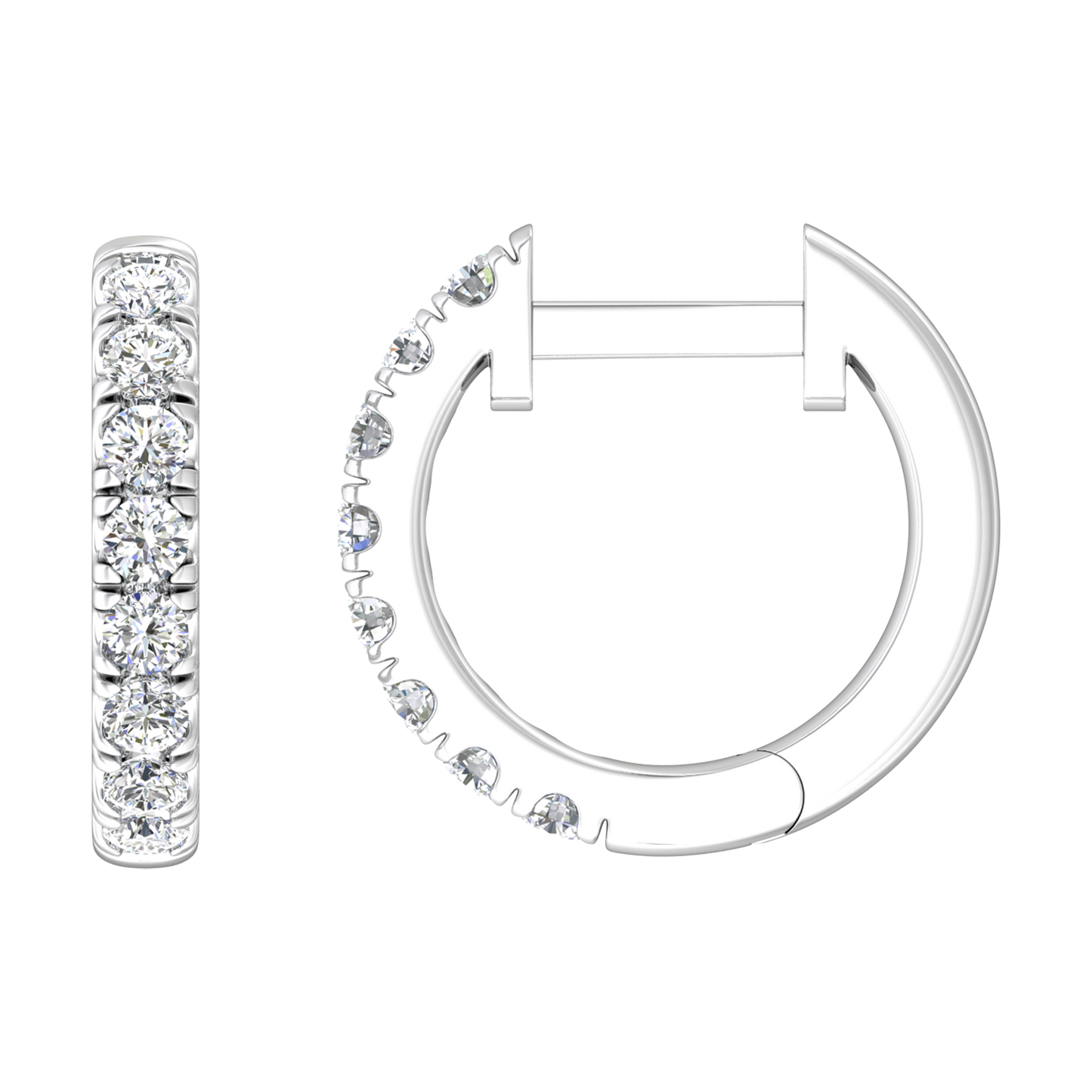 Nova diamond set hoop earrings Gardiner Brothers