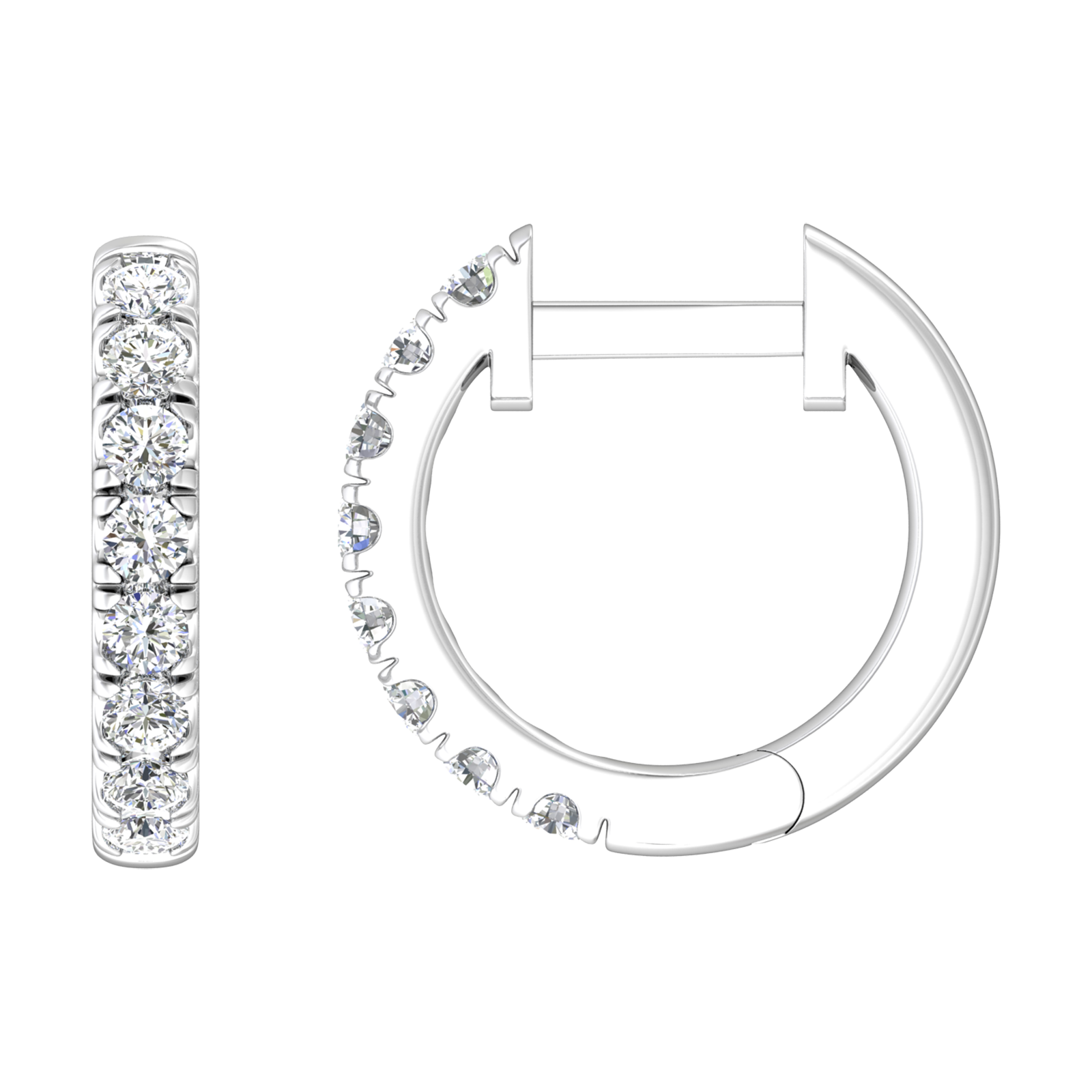 Nova diamond set hoop earrings Gardiner Brothers