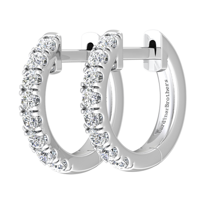 Nova diamond set hoop earrings Gardiner Brothers 12mm - 0.29cts White Gold