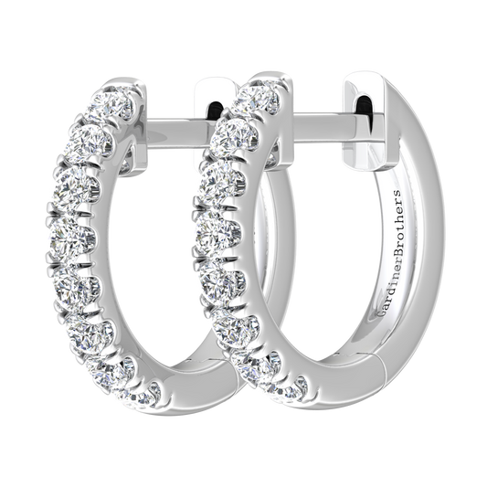 Nova diamond set hoop earrings Gardiner Brothers 12mm - 0.29cts White Gold