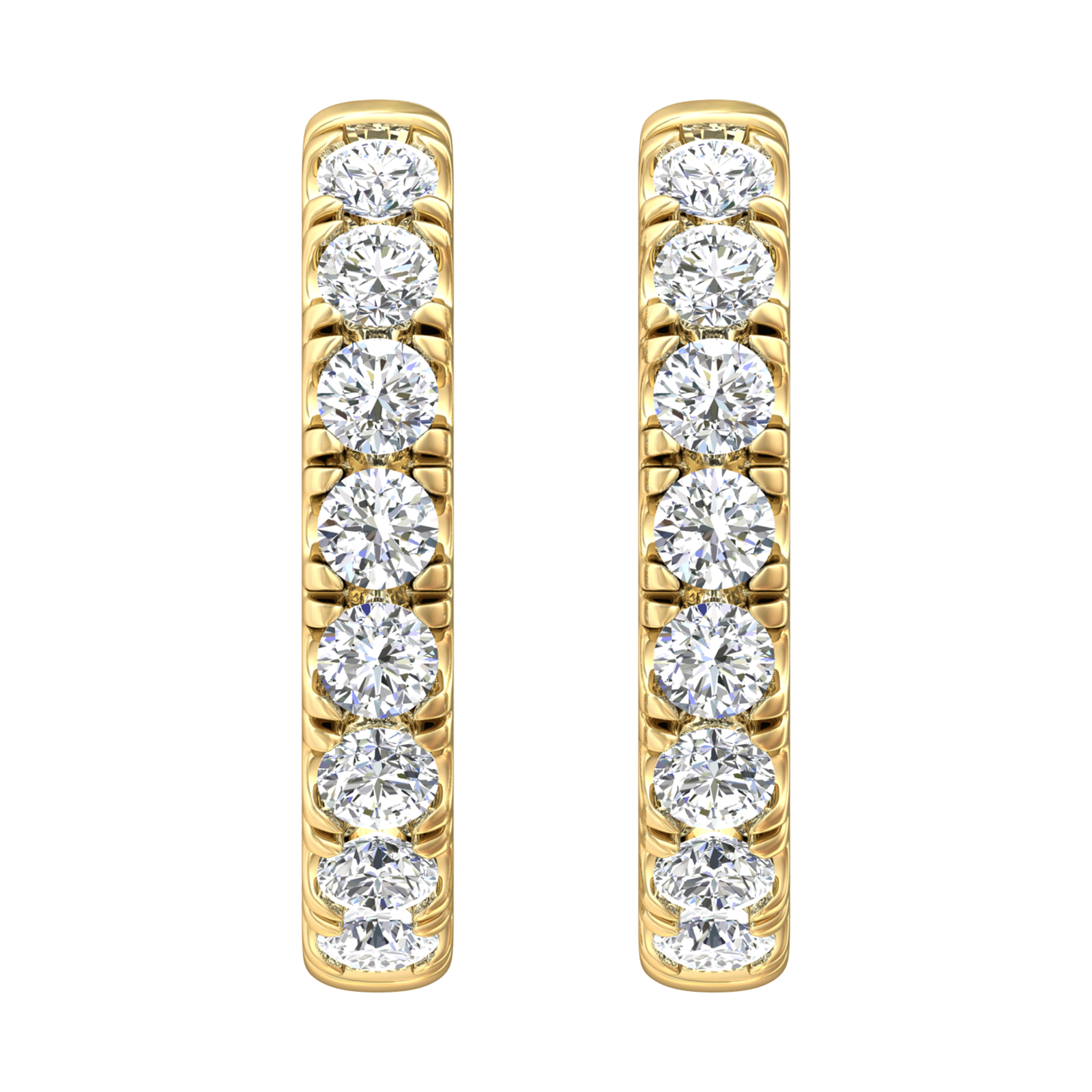 Nova diamond set hoop earrings Gardiner Brothers