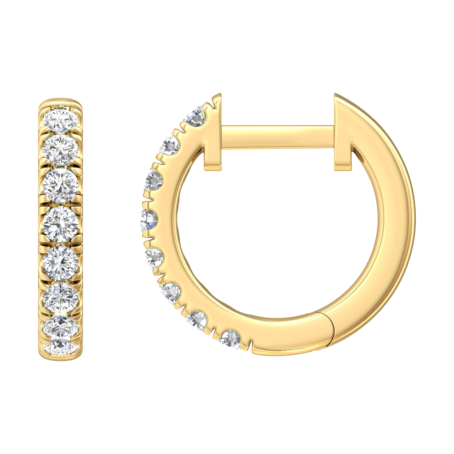 Nova diamond set hoop earrings Gardiner Brothers