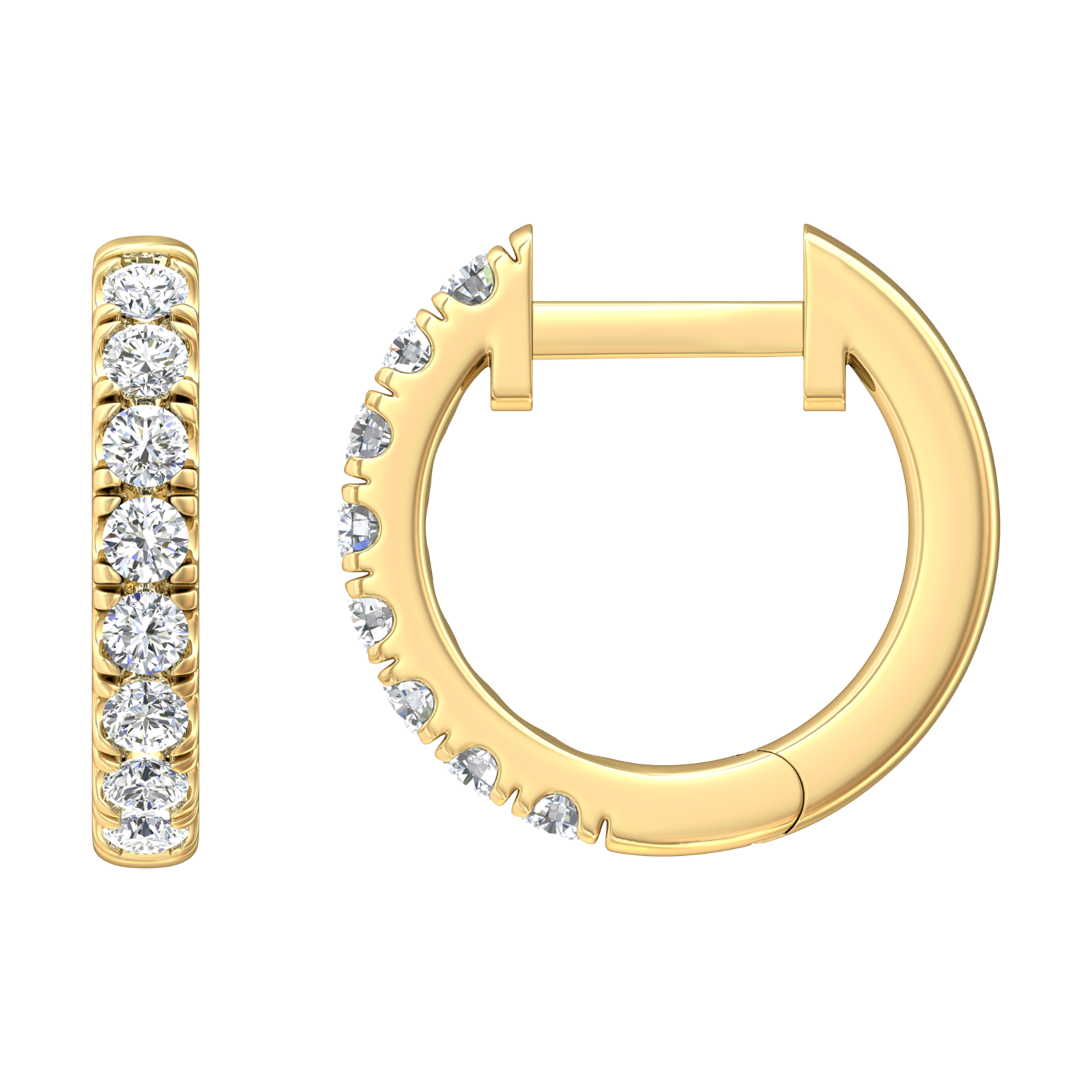 Nova diamond set hoop earrings Gardiner Brothers