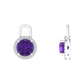Nova diamond set earring attachments set with a round Amethyst Gardiner Brothers
