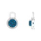 Nova diamond set earrings attachments set with a round London Blue Topaz Gardiner Brothers