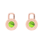 Nova diamond set earrings attachments set with a round Peridot Gardiner Brothers