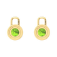 Nova diamond set earrings attachments set with a round Peridot Gardiner Brothers