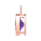 Nova pendant attachment in a plain bezel setting with cushion shaped Amethyst Gardiner Brothers
