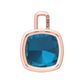Nova pendant attachment in a plain bezel setting with cushion shaped London Blue Topaz Gardiner Brothers