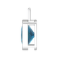Nova pendant attachment in a plain bezel setting with cushion shaped London Blue Topaz Gardiner Brothers
