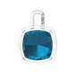 Nova pendant attachment in a plain bezel setting with cushion shaped London Blue Topaz Gardiner Brothers
