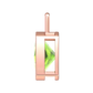 Nova pendant attachment in a plain bezel setting with cushion shaped Peridot Gardiner Brothers