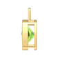 Nova pendant attachment in a plain bezel setting with cushion shaped Peridot Gardiner Brothers