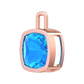 Nova pendant attachment in a plain bezel setting with cushion shaped Swiss Blue Topaz Gardiner Brothers