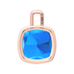 Nova pendant attachment in a plain bezel setting with cushion shaped Swiss Blue Topaz Gardiner Brothers