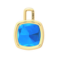 Nova pendant attachment in a plain bezel setting with cushion shaped Swiss Blue Topaz Gardiner Brothers