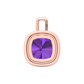 Nova diamond set pendant attachment set with a cushion shaped Amethyst Gardiner Brothers