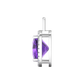 Nova diamond set pendant attachment set with a cushion shaped Amethyst Gardiner Brothers