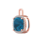 Nova diamond set pendant attachment set with a cushion shaped London Blue Topaz Gardiner Brothers