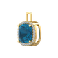 Nova diamond set pendant attachment set with a cushion shaped London Blue Topaz Gardiner Brothers