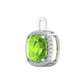 Nova diamond set pendant attachment set with a cushion shaped Peridot Gardiner Brothers