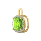 Nova diamond set pendant attachment set with a cushion shaped Peridot Gardiner Brothers