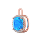 Nova diamond set pendant attachment set with a cushion shaped Swiss Blue Topaz Gardiner Brothers
