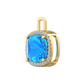 Nova diamond set pendant attachment set with a cushion shaped Swiss Blue Topaz Gardiner Brothers