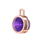 Nova pendant attachment in a plain bezel setting with round Amethyst Gardiner Brothers
