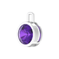 Nova pendant attachment in a plain bezel setting with round Amethyst Gardiner Brothers