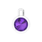 Nova pendant attachment in a plain bezel setting with round Amethyst Gardiner Brothers