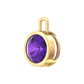 Nova pendant attachment in a plain bezel setting with round Amethyst Gardiner Brothers