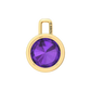 Nova pendant attachment in a plain bezel setting with round Amethyst Gardiner Brothers