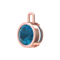 Nova pendant attachment in a plain bezel setting with round London Blue Topaz Gardiner Brothers