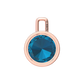 Nova pendant attachment in a plain bezel setting with round London Blue Topaz Gardiner Brothers