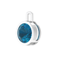 Nova pendant attachment in a plain bezel setting with round London Blue Topaz Gardiner Brothers