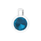 Nova pendant attachment in a plain bezel setting with round London Blue Topaz Gardiner Brothers