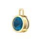 Nova pendant attachment in a plain bezel setting with round London Blue Topaz Gardiner Brothers