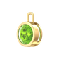 Nova pendant attachment in a plain bezel setting with round Peridot Gardiner Brothers