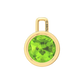 Nova pendant attachment in a plain bezel setting with round Peridot Gardiner Brothers