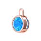 Nova pendant attachment in a plain bezel setting with round Swiss Blue Topaz Gardiner Brothers