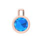 Nova pendant attachment in a plain bezel setting with round Swiss Blue Topaz Gardiner Brothers